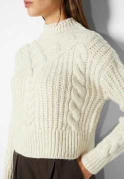 BERSHKA Cropped- Trui - Beige -Bershka 6b94639d8b9243479c00b8b596449560