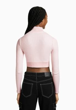 BERSHKA With Embroidery - Vest - Light Pink -Bershka 6e173be93be7462097d62f64999da627