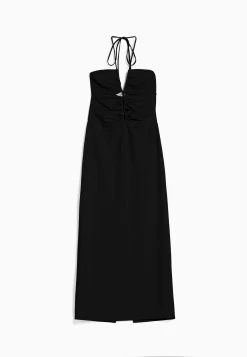 BERSHKA Cut Out Halter Neck - Etui-Jurk - Black -Bershka 6f0874397be049e29acc754cf10aa741