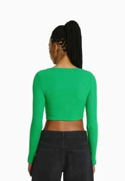 BERSHKA Buttoned - Vest - Evergreen 8 BERSHKA Buttoned - Vest - Evergreen -Bershka 6f761565475f41fb95b3a616d360a3cc