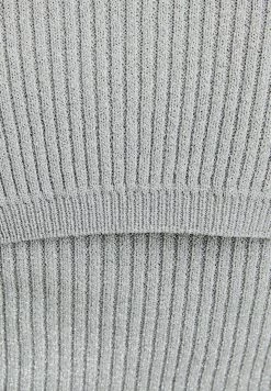 BERSHKA Sleeveless - Top - Silver Coloured -Bershka 6f817bf67bb24d9c9a7b603eccdd01b3