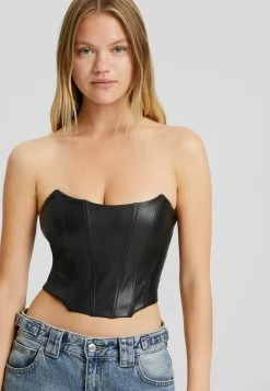 BERSHKA Bandeau - Crop - Top - Black -Bershka 70080d18f54b4e68849c300ff0c8c125
