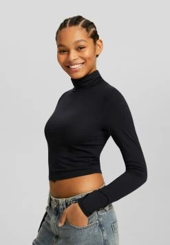 BERSHKA High Neck- Longsleeve - Black -Bershka 71c53b76b1c44c4bbf5ab758eb9a5ec4