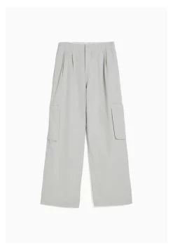 BERSHKA Pleated - Flared Jeans - Mottled Light Grey -Bershka 71d7922a27bc420991e78b215b4a709b