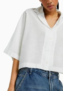 BERSHKA Rustic With Kimono Effect - Overhemdblouse - Off White 9 BERSHKA Rustic With Kimono Effect - Overhemdblouse - Off White -Bershka 726f24605b044c62897bc913218f6b0f
