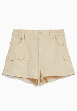 BERSHKA Multi - Shorts - Sand -Bershka 7341acba53b54e83a36a5419f4aa27bd
