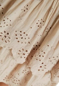 BERSHKA Short Sleeve Swiss Embroidery With Ruffles - Mini - Jurk - Light Brown 11 BERSHKA Short Sleeve Swiss Embroidery With Ruffles - Mini - Jurk - Light Brown -Bershka 759da575b09a41519ef3321a1e061f69