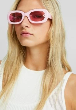 BERSHKA Rectangular- Zonnebril - Light Pink