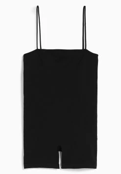 BERSHKA Seamless With Cut Neckline Cycling- Jumpsuit - Black -Bershka 774eadd7f61d44b686e02134831e64be