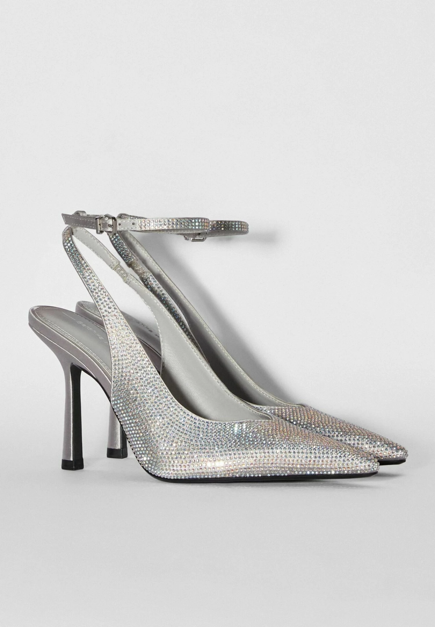 BERSHKA Rhinestone - Klassieke Pumps - Silver Coloured 3 BERSHKA Rhinestone - Klassieke Pumps - Silver Coloured - Afbeelding 3