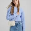 BERSHKA Mit Ketten- Schoudertas - Offwhite