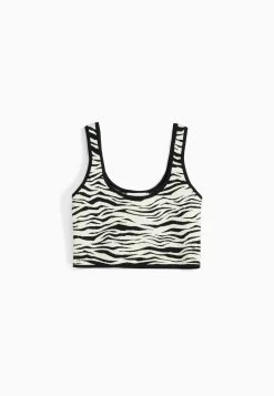 BERSHKA Strappy - Top - Black -Bershka 7b6aef8987c3499c9a813ae2ce97a216