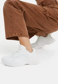 BERSHKA Detail Contrast - Sneakers Laag - White