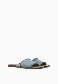 BERSHKA Muiltjes - Blue Denim -Bershka 7bfe92d9406045038434f0da896b3bcc