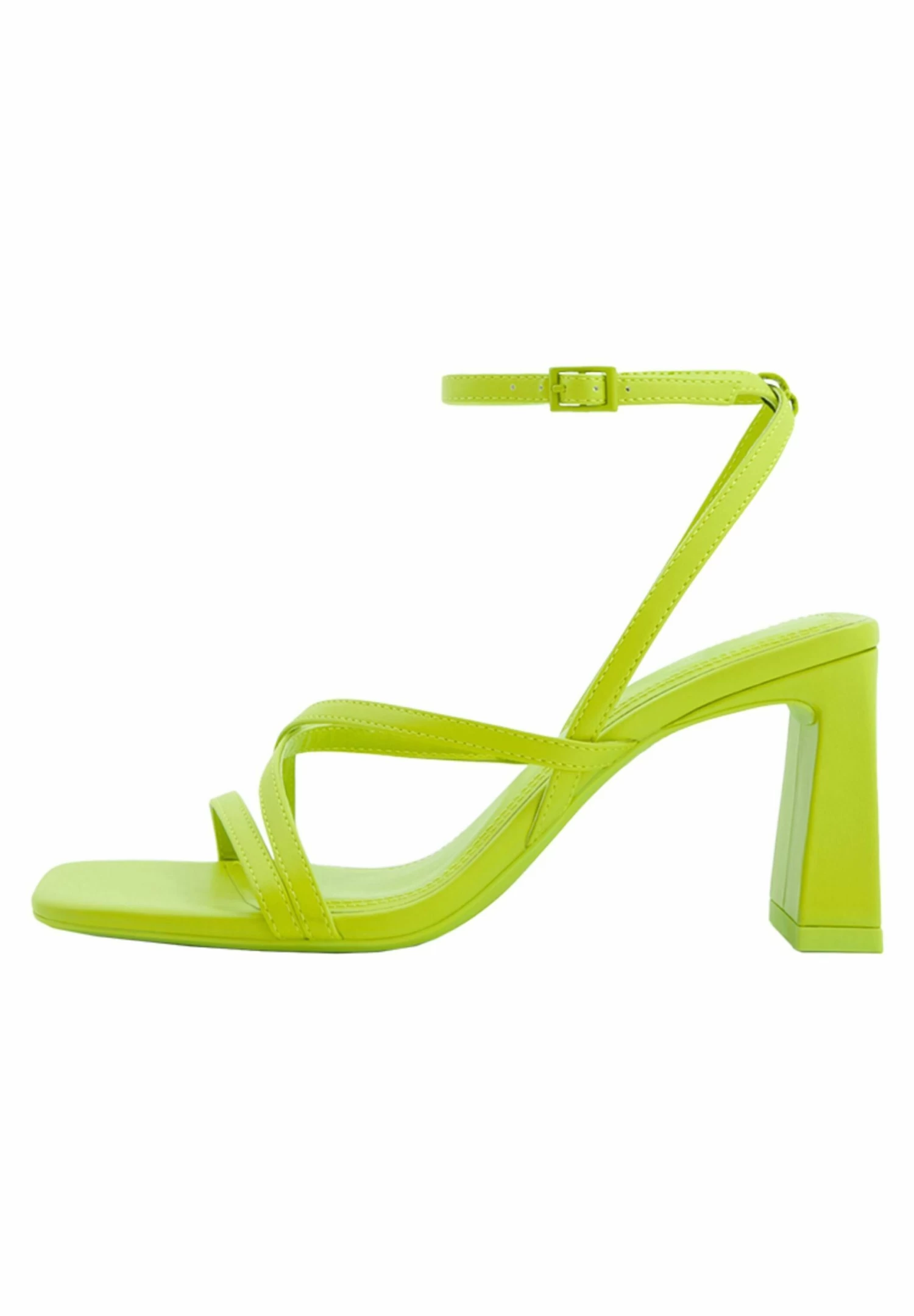 BERSHKA With Ankle Strap - Sandalen - Neon Green 2 BERSHKA With Ankle Strap - Sandalen - Neon Green - Afbeelding 2