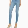 BERSHKA Super High-Waist - Jeans Skinny Fit - Light Blue
