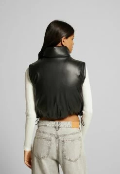 BERSHKA Bodywarmer - Black -Bershka 7ca150ce16d24bf186ac004dd2eab4bf