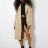 BERSHKA Trenchcoat - Camel