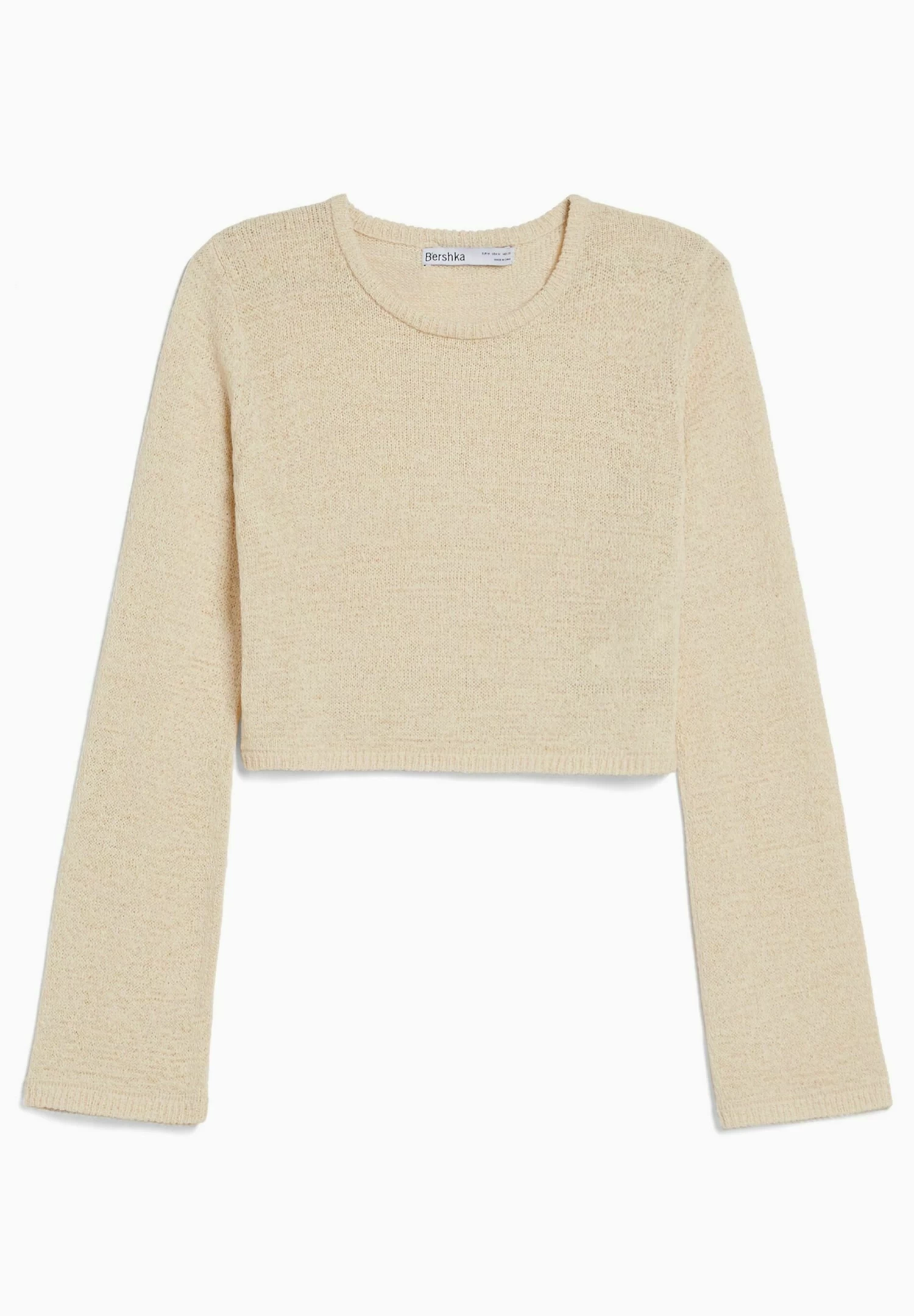 BERSHKA Round Neck Rustic - Trui - Beige 5 BERSHKA Round Neck Rustic - Trui - Beige - Afbeelding 5