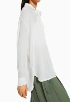 BERSHKA Long Sleeve - Overhemdblouse - White 8 BERSHKA Long Sleeve - Overhemdblouse - White -Bershka 7f4093e53cb6485a8736dbf034fc923c