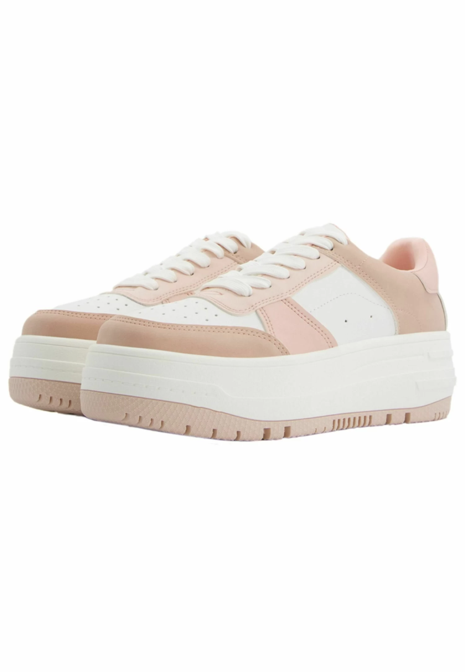 BERSHKA Contrast Platform - Sneakers Laag - Pink 3 BERSHKA Contrast Platform - Sneakers Laag - Pink - Afbeelding 3