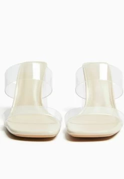 BERSHKA Vinyl - Muiltjes Met Hak - Transparent -Bershka 80718e1eec064bc1a4101f5e3348322b