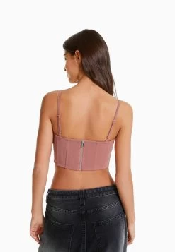 BERSHKA Blouse - Pink -Bershka 808011562d0b49faadb12ea4f07fea56