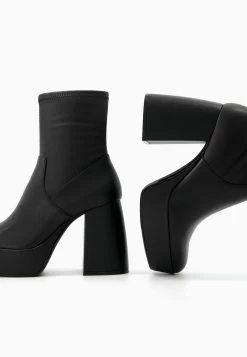 BERSHKA Enkellaarsjes Met Plateauzool - Black -Bershka 8155316220324ca9b271addf88a1dda7