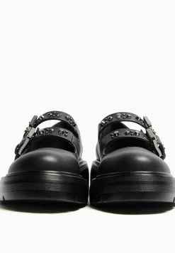BERSHKA Track SoleWith Buckles - Klassieke Pumps - Black -Bershka 82af05bb78d44e5bb68c875ebca177c1