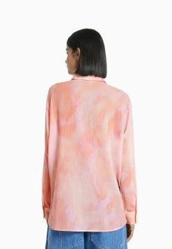 BERSHKA Long Sleeve - Overhemdblouse - Brown 8 BERSHKA Long Sleeve - Overhemdblouse - Brown -Bershka 82dbccd5567a4b5f8fb55d70091166fe