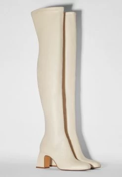 BERSHKA Overknee Laarzen - Off-White -Bershka 83fbb088e890444d9aa0d0a44adf5fe5