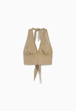 BERSHKA Rustic Blend - Crop - Top - Beige -Bershka 840b3b7345b346739af98326a06a144e