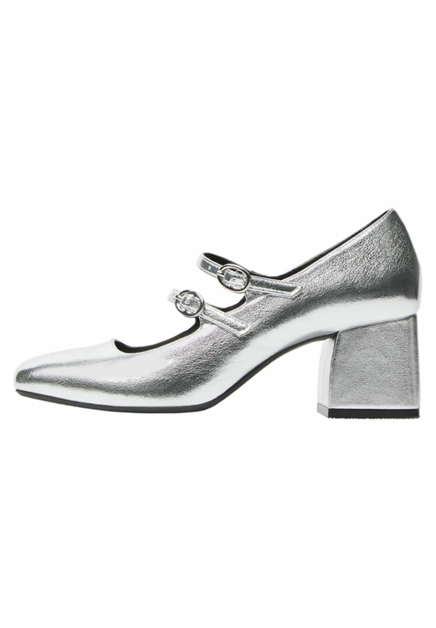 BERSHKA Mary Jane Block Heel - Klassieke Pumps - Silver Coloured 2 BERSHKA Mary Jane Block Heel - Klassieke Pumps - Silver Coloured - Afbeelding 2