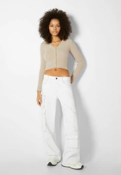 BERSHKA Vest - Sand -Bershka 8544f30f390b4edab72b3abee05eb0a5