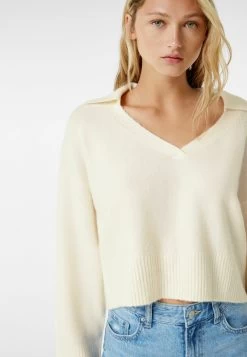 BERSHKA Trui - Off White -Bershka 85aa0b1b4be74eb8b19fc58cdfbbcfce