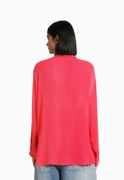 BERSHKA Long Sleeve - Overhemdblouse - Coral 8 BERSHKA Long Sleeve - Overhemdblouse - Coral -Bershka 866104ed1bbf46e3b996a163731b87a7