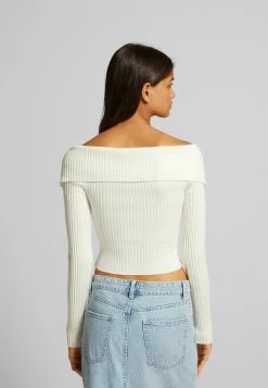 BERSHKA With Bardot Collar - Vest - White 8 BERSHKA With Bardot Collar - Vest - White -Bershka 87a4094cd0dc406c9bf41369e68581be