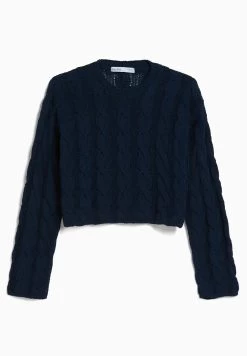 BERSHKA Cable-Round Neck - Trui - Dark Blue 10 BERSHKA Cable-Round Neck - Trui - Dark Blue -Bershka 87c53e981c30482982ddf665f88d9a0f