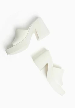 BERSHKA Muiltjes Met Hak - Off White -Bershka 883530ad55d5484982adf62d8047cc34