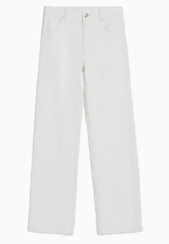 BERSHKA Wide Leg 90S- Relaxed Fit Jeans - White 8 BERSHKA Wide Leg 90S- Relaxed Fit Jeans - White -Bershka 884e68a0dc434d0db5c3be2e48631537