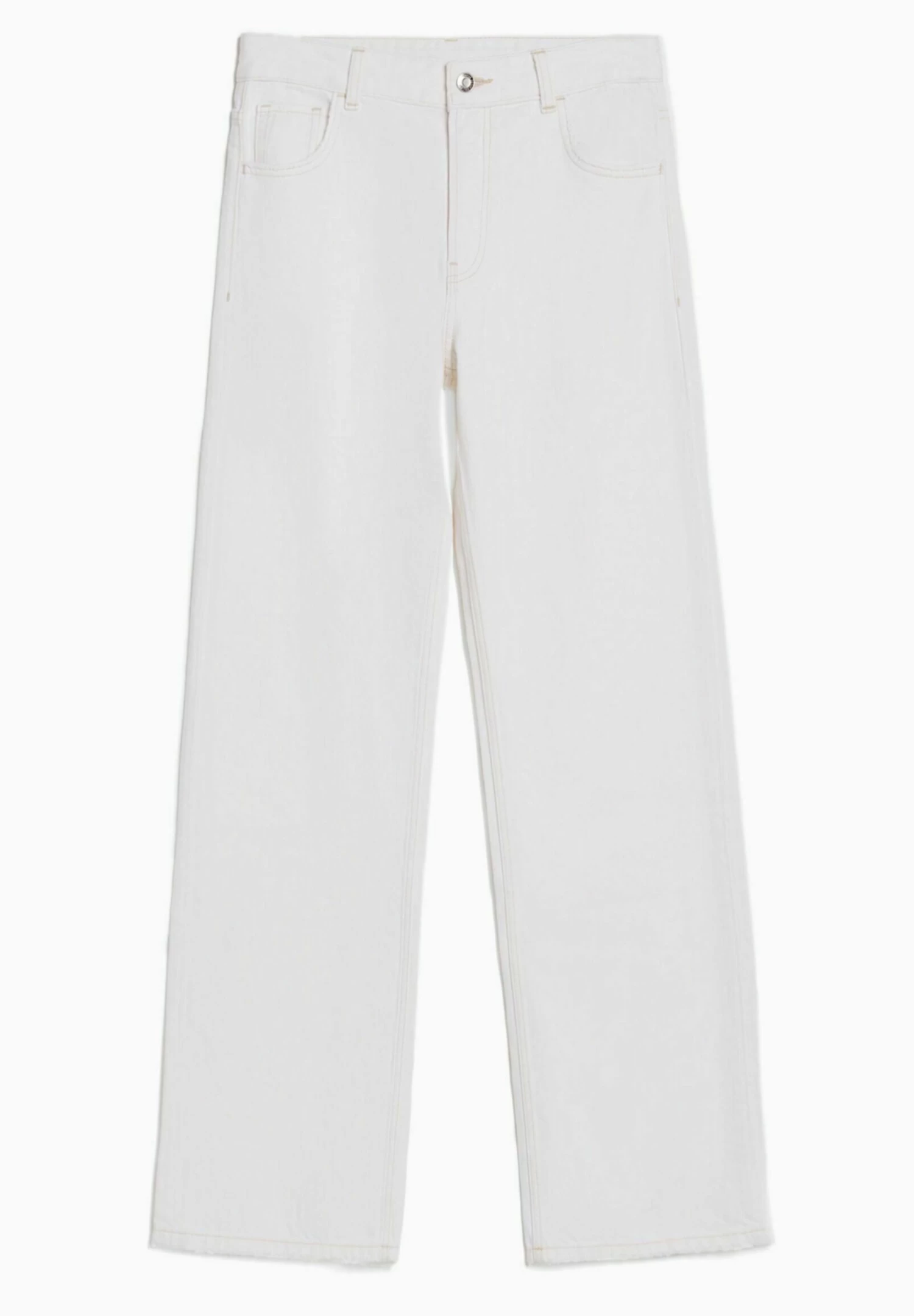 BERSHKA Wide Leg 90S- Relaxed Fit Jeans - White 4 BERSHKA Wide Leg 90S- Relaxed Fit Jeans - White - Afbeelding 4