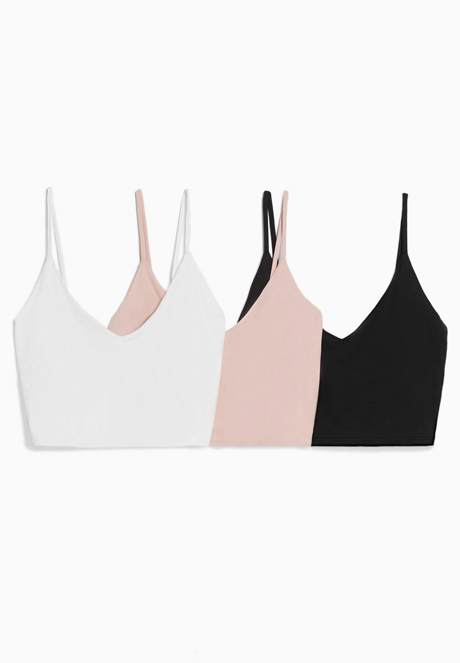 BERSHKA 3-PackStrappy- Top - White 6 BERSHKA 3-PackStrappy- Top - White - Afbeelding 6