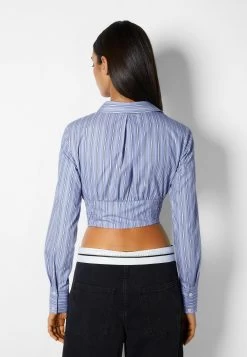 BERSHKA Long Sleeve - Overhemdblouse - Blue 8 BERSHKA Long Sleeve - Overhemdblouse - Blue -Bershka 8975ca4d6910455f8f322a3582e1a51c