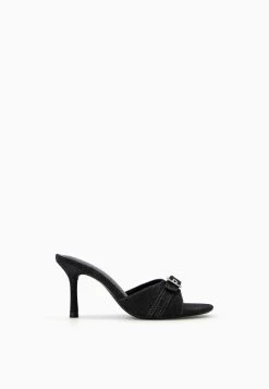 BERSHKA Heeled - Muiltjes Met Hak - Black -Bershka 89f885d823e449ba9be6ff5a96505142