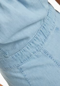 BERSHKA Cargo Bandeau- Jumpsuit - Light Blue Denim -Bershka 8a1f31822e204bbf83b3ef331485420e