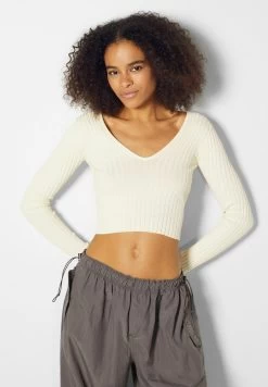 BERSHKA Trui - Beige