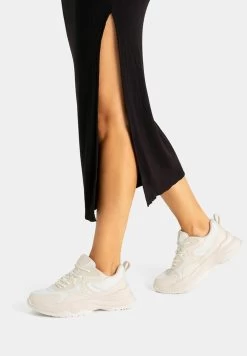 BERSHKA Detail Contrast - Sneakers Laag - Beige