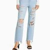 BERSHKA Relaxed Fit Jeans - Light Blue
