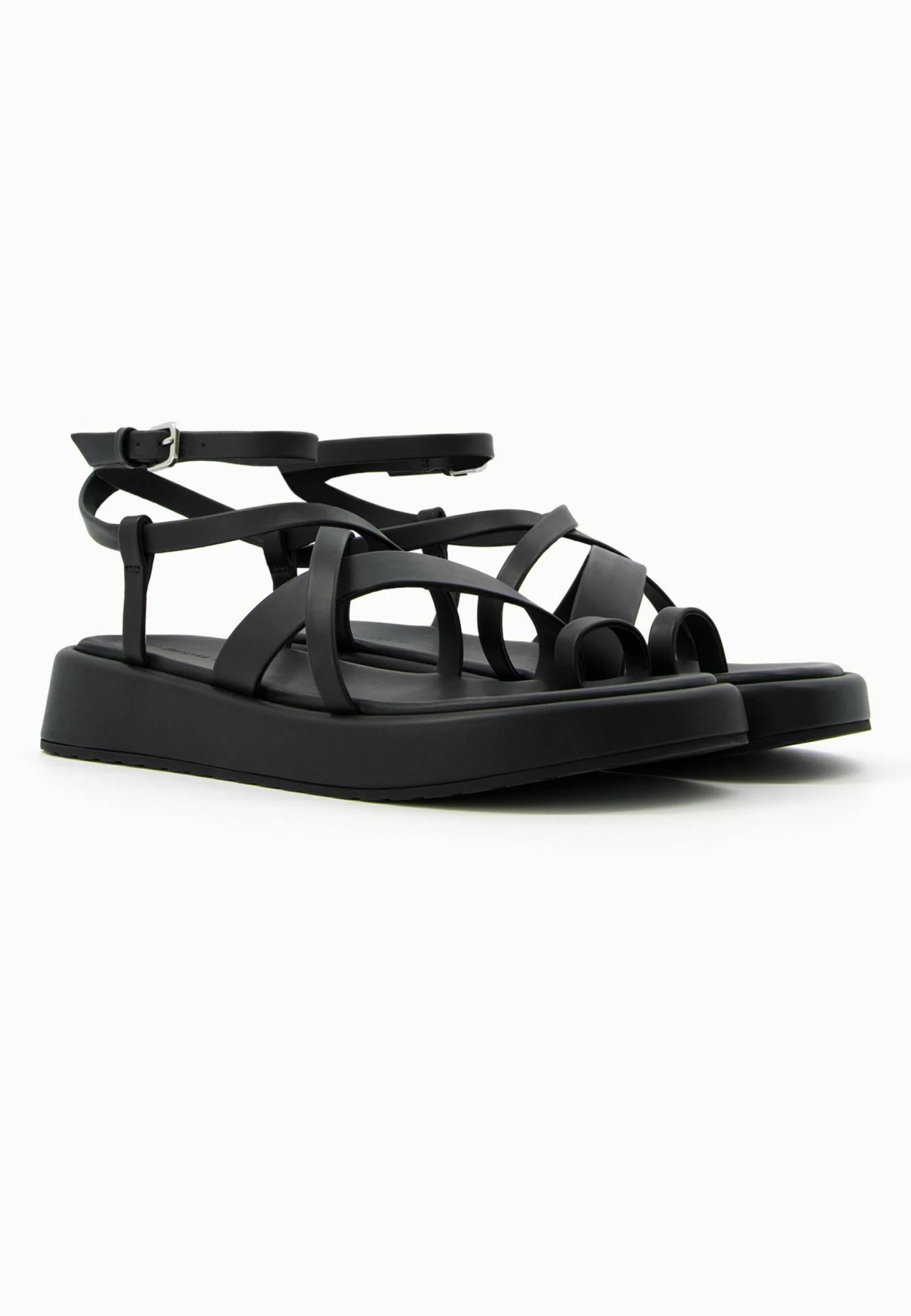 BERSHKA With Ankle Strap - Sandalen Met Plateauzool - Black 3 BERSHKA With Ankle Strap - Sandalen Met Plateauzool - Black - Afbeelding 3