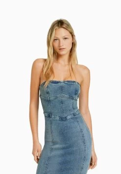 BERSHKA Long-Bandeau - Maxi-Jurk - Light Blue 8 BERSHKA Long-Bandeau - Maxi-Jurk - Light Blue -Bershka 8e700c5ff2094f87b09312157355eab7